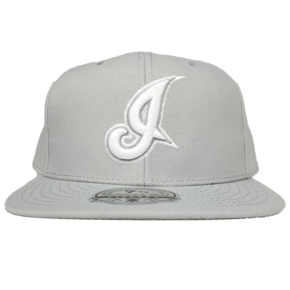 Cleveland Indians Mitchell & Ness MLB‎ Fitted 7 3/4 Liberty Fit Hat Cap Gray NWT